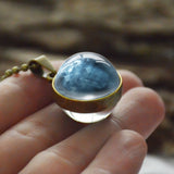 Glass Ball Necklace & Earth Planet Pendant, Women's  Jewelry