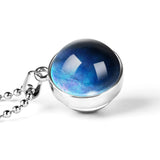 Glass Ball Necklace & Earth Planet Pendant, Women's  Jewelry