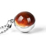Glass Ball Necklace & Earth Planet Pendant, Women's  Jewelry