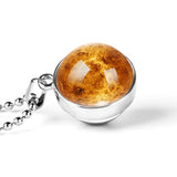 Glass Ball Necklace & Earth Planet Pendant, Women's  Jewelry
