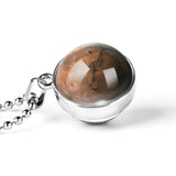 Glass Ball Necklace & Earth Planet Pendant, Women's  Jewelry
