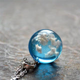 Rould Ball Moon Pendant Necklace, Women's Jewelry