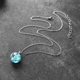 Rould Ball Moon Pendant Necklace, Women's Jewelry