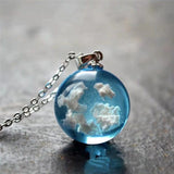 Rould Ball Moon Pendant Necklace, Women's Jewelry