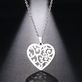 Floral Heart Choker Pendant Necklace, Women's  Jewelry