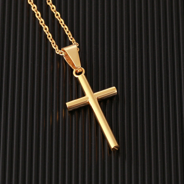 Steel Cross Necklace, Men/Women's Jewelry