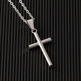 Steel Cross Necklace, Men/Women's Jewelry