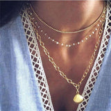 Multilayer Gold Necklace Set, Women's Jewelry
