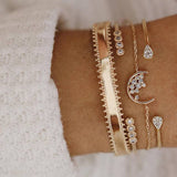 Bohemian Gold Bracelet Set, Women's  Jewelry