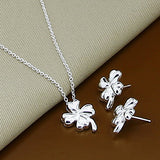 Silver Simple Necklace Earrings Sets, Women's  Jewelry