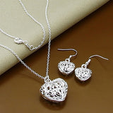 Silver Simple Necklace Earrings Sets, Women's  Jewelry