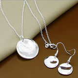 Silver Simple Necklace Earrings Sets, Women's  Jewelry