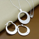 Silver Simple Necklace Earrings Sets, Women's  Jewelry