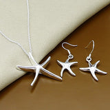 Silver Simple Necklace Earrings Sets, Women's  Jewelry