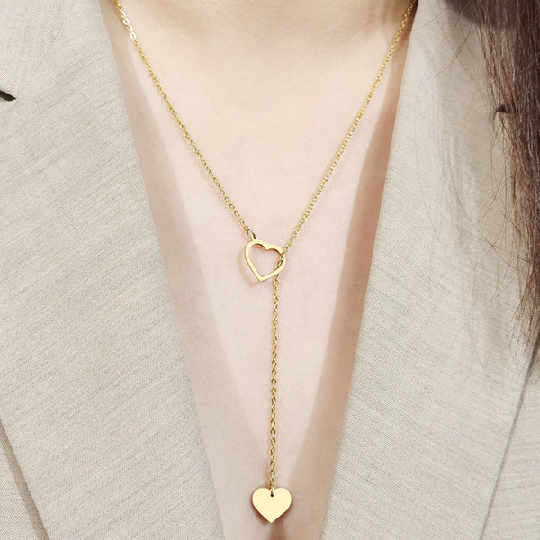 Long Pendant Heart-Shaped Necklaces, Women's Jewelry