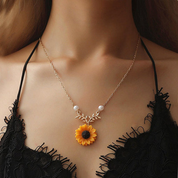 Sunflower Pendant Necklaces, Women's Jewelry