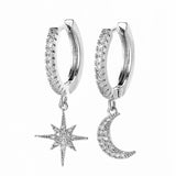 Star Moon Earrings, Women's Jewelry