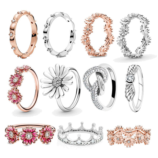 Flower Lucky Rings, Women's Jewelry