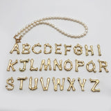 Pearl Necklace & Alphabet Pendant, Women's  Jewelry