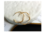 New Geometric Matte Gold Earrings, Women's  Jewelry