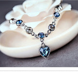 Blue Ocean Heart  Bracelet, Women's Jewelry