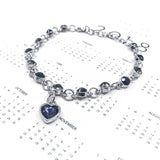 Blue Ocean Heart  Bracelet, Women's Jewelry