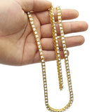 Hip Hop Single Layer Tennis Chain Necklace, Men's  Jewelry