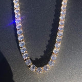 Hip Hop Single Layer Tennis Chain Necklace, Men's  Jewelry