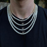 Hip Hop Single Layer Tennis Chain Necklace, Men's  Jewelry