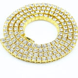 Hip Hop Single Layer Tennis Chain Necklace, Men's  Jewelry