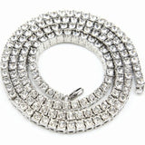 Hip Hop Single Layer Tennis Chain Necklace, Men's  Jewelry