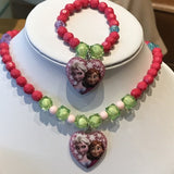 Cute Belle Elsa Princess Necklace, Kids Fashion