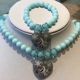 Cute Belle Elsa Princess Necklace, Kids Fashion