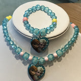 Cute Belle Elsa Princess Necklace, Kids Fashion