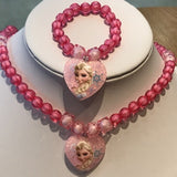 Cute Belle Elsa Princess Necklace, Kids Fashion