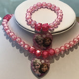 Cute Belle Elsa Princess Necklace, Kids Fashion