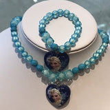 Cute Belle Elsa Princess Necklace, Kids Fashion