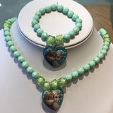 Cute Belle Elsa Princess Necklace, Kids Fashion