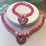 Cute Belle Elsa Princess Necklace, Kids Fashion