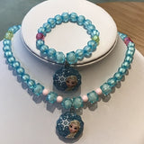 Cute Belle Elsa Princess Necklace, Kids Fashion