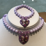 Cute Belle Elsa Princess Necklace, Kids Fashion