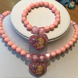 Cute Belle Elsa Princess Necklace, Kids Fashion