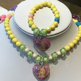 Cute Belle Elsa Princess Necklace, Kids Fashion