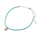 Bohemian Green Shell Choker Necklace, Women's Jewelry