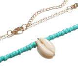 Bohemian Green Shell Choker Necklace, Women's Jewelry