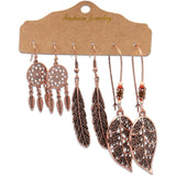 Bohemian Vintage Earrings Set, Women's Jewelry