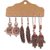 Bohemian Vintage Earrings Set, Women's Jewelry