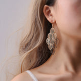 Vintage Leaf Drop Earrings, Women's Jewelry