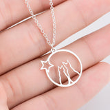 Cat Couple Necklace, Women's Jewelry