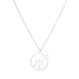 Cat Couple Necklace, Women's Jewelry